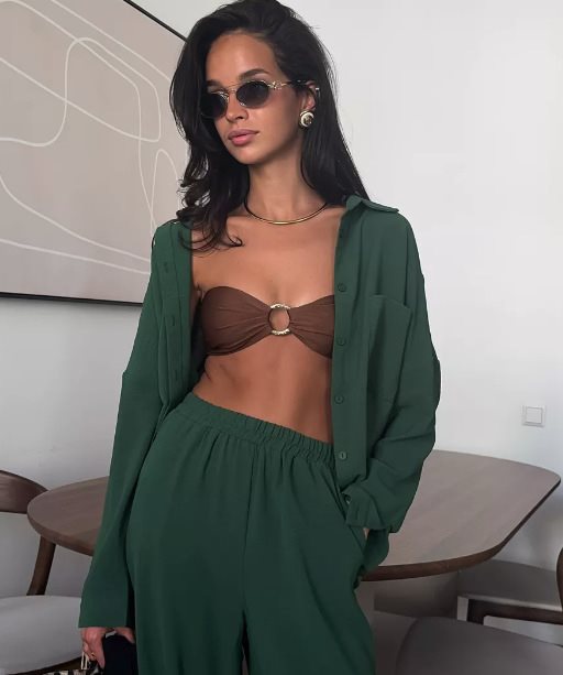 Damen lässige Bluse mit durchgehendem Knopfverschluss und Brusttasche Stalluxe