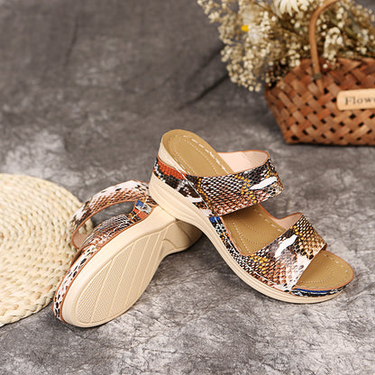 Damen bequeme Sandalen mit elastischen Riemen und rutschfester Sohle Stalluxe