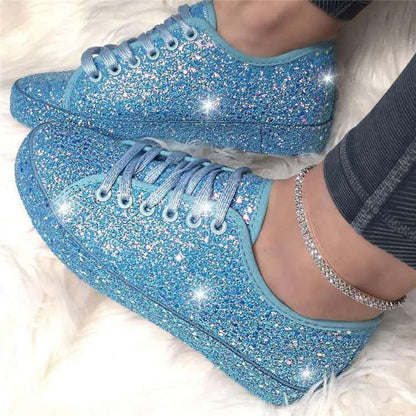 Damen Glitzernde Sneaker mit atmungsaktiver Sohle und zusätzlichem Komfort Stalluxe