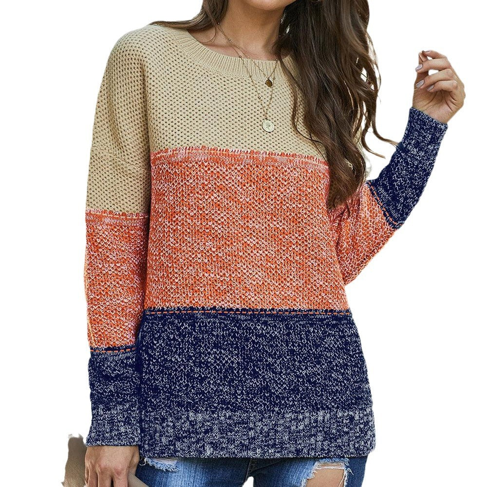 Damen Strickpullover in lässigem Farbblockdesign Stalluxe