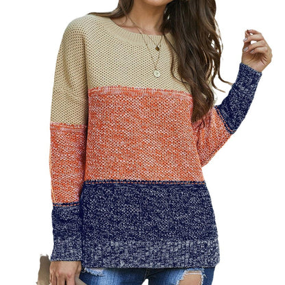 Damen Strickpullover in lässigem Farbblockdesign Stalluxe