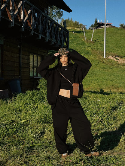 Damen kuschelige Fleecejacke mit durchgehendem Reißverschluss und weiten Ärmeln Stalluxe