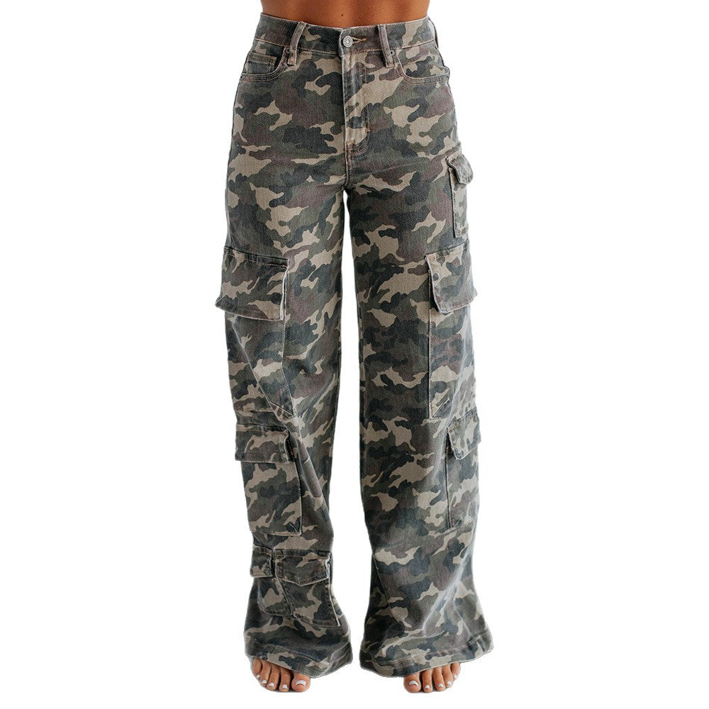 Damen Cargo-Hose mit weitem Schnitt Stalluxe