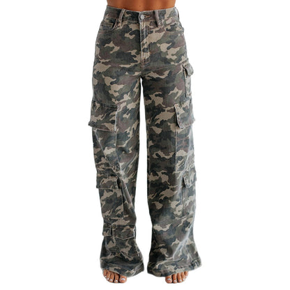 Damen Cargo-Hose mit weitem Schnitt Stalluxe
