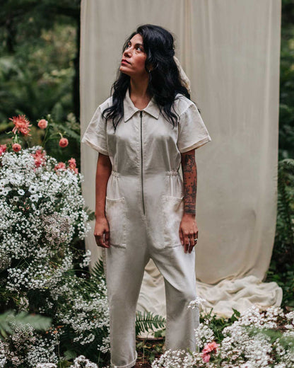 Damen legerer Jumpsuit mit praktischen Taschen und Reißverschluss Stalluxe