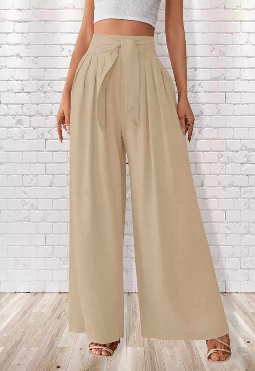 Damen Weite Hose mit hohen Bundfalten Stalluxe