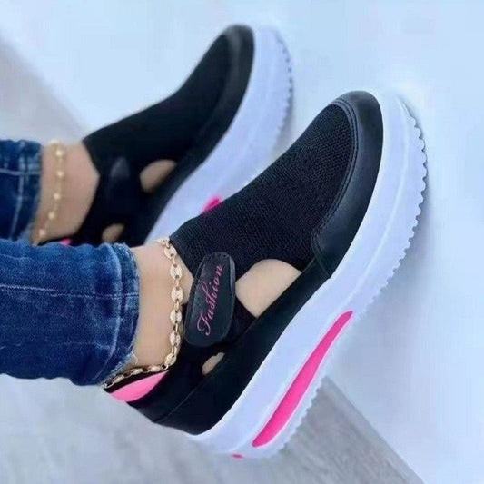 Damen Slip-On Sneakers mit rutschfester Sohle und atmungsaktiver Oberfläche Stalluxe