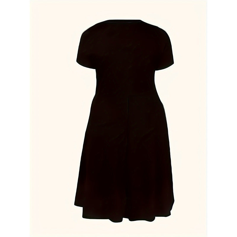 Damen Midi-Kleid mit Seitentaschen und schwingendem Rock Stalluxe
