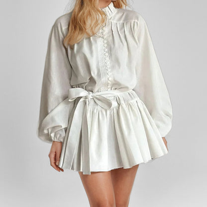 Damen Mini-Kleid mit Taillengürtel und floralen Druck Stalluxe