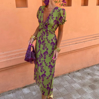 Damen Umstandskleid mit vintage Blumenmuster Stalluxe