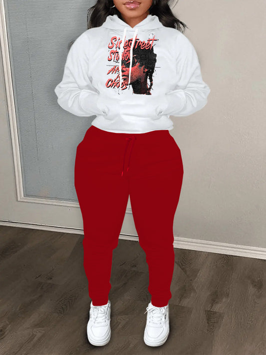 Herren Hoodie und Jogginghose Set mit auffälligem Grafikelement Stalluxe