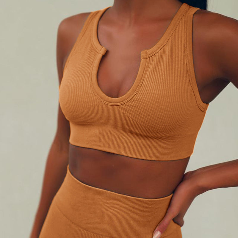 Damen Ripp Sport Crop Top Stalluxe