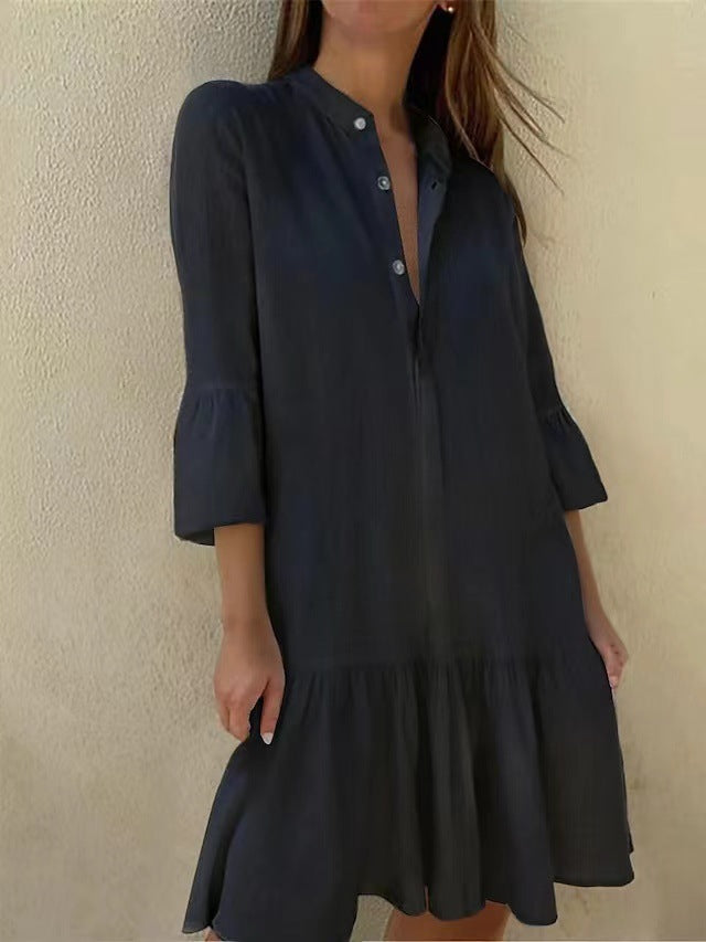 Damen Hemdkleid mit Rüschen Stalluxe
