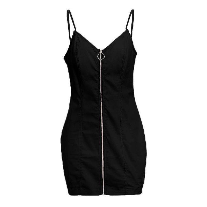 Damen Midikleid mit Reißverschluss und verstellbaren Trägern Stalluxe
