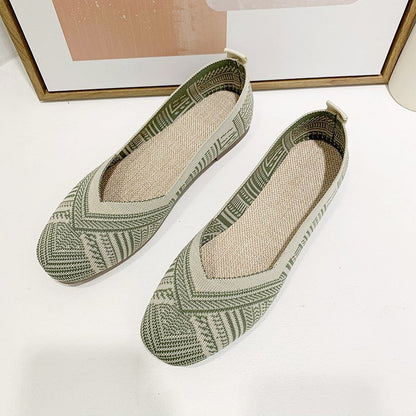 Damen bequeme Textil-Ballerinas mit luftiger Schnittführung und ergonomischem Fußbett Stalluxe