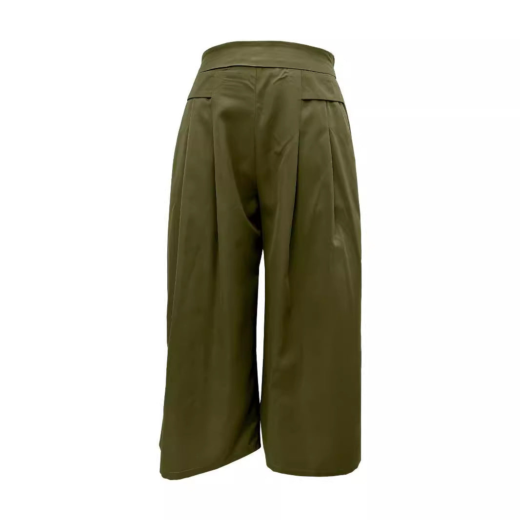 Damen Weite Culotte mit eleganten Falten und praktischen Taschen Stalluxe