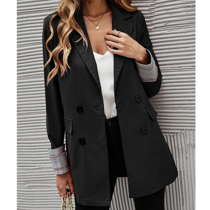 Damen Modischer Blazer mit doppelter Knopfleiste und eleganten Details Stalluxe