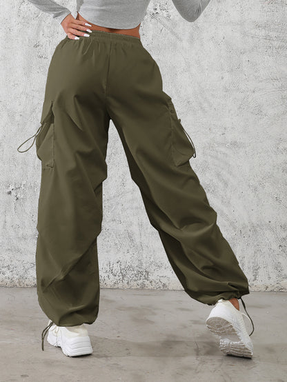 Damen Cargo-Hose mit praktischem Taschen-Design und elastischem Bund Stalluxe