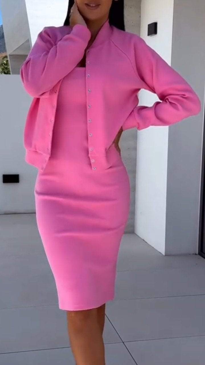 Women's Casual Layered Dress Set Stalluxe