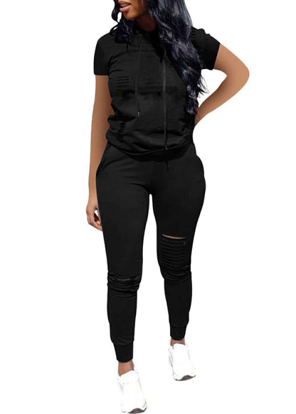 Damen Jogginganzug mit stylischen Zipper-Details und sportlicher Passform Stalluxe