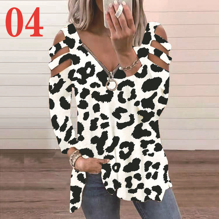 Damen Bluse mit floralem Cut-Out-Design und lässigem V-Ausschnitt Stalluxe