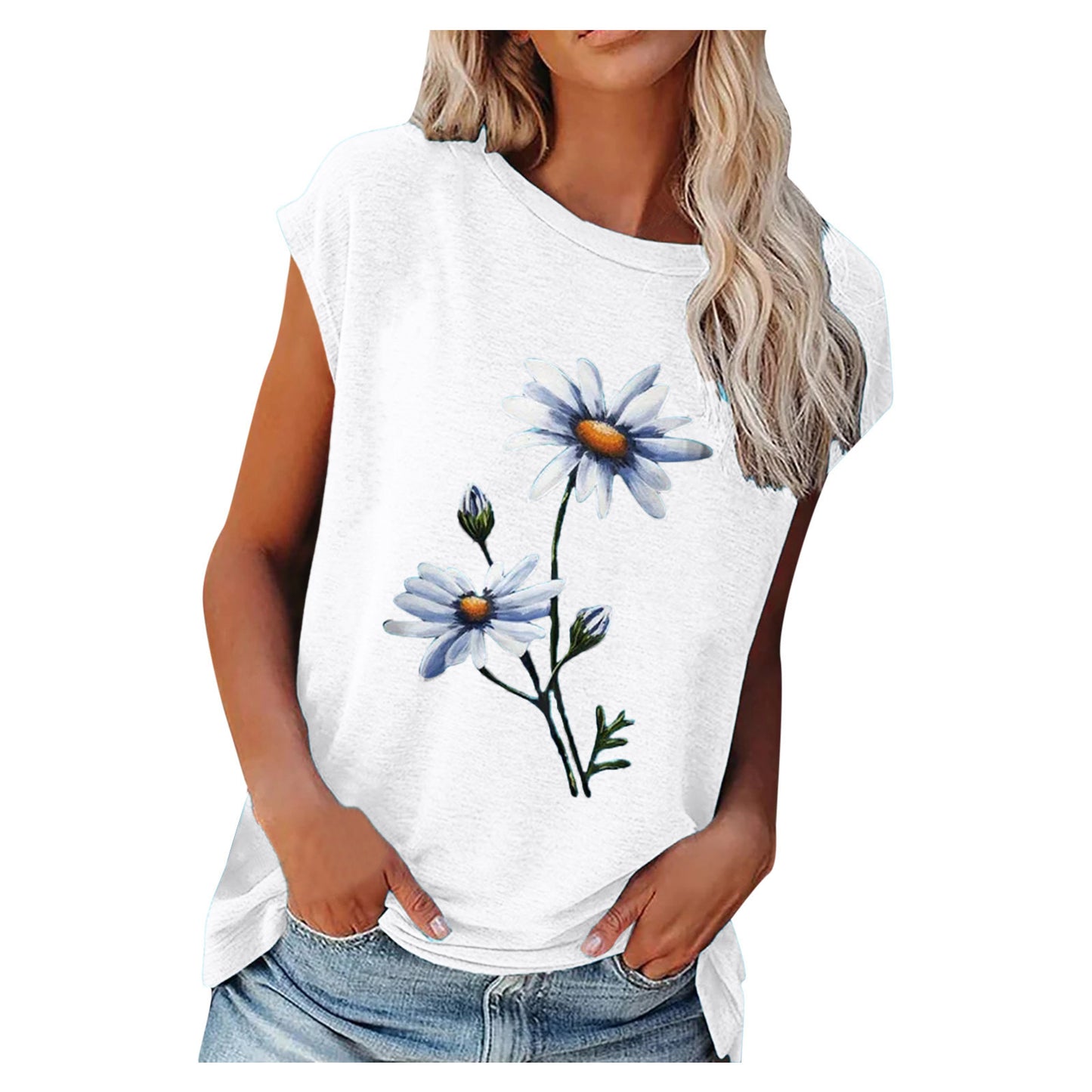 Damen Entspanntes Sommeroberteil mit floralem Design Stalluxe