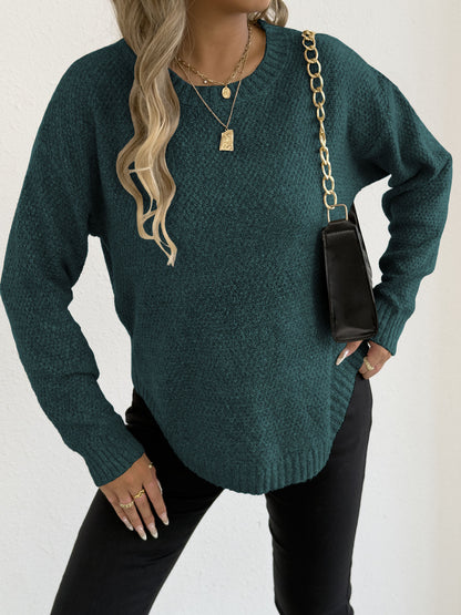 Damen lässiger Strickpullover mit hochwertigem Strukturmuster Stalluxe