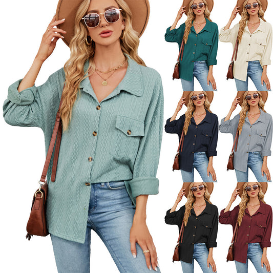 Damen lässige Overshirt mit strukturiertem Design Stalluxe