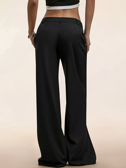 Damen elegante weite Reisehose mit seitlichen Taschen Stalluxe