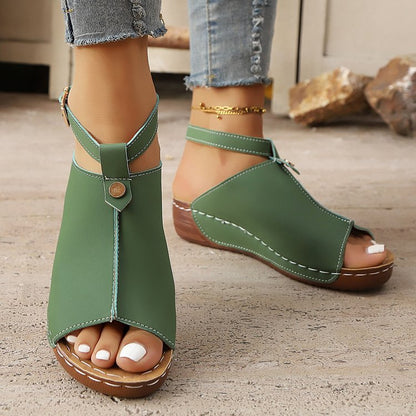 Damen hochwertige Halbsandalen mit verstellbarem Riemen und ergonomischem Fußbett Stalluxe