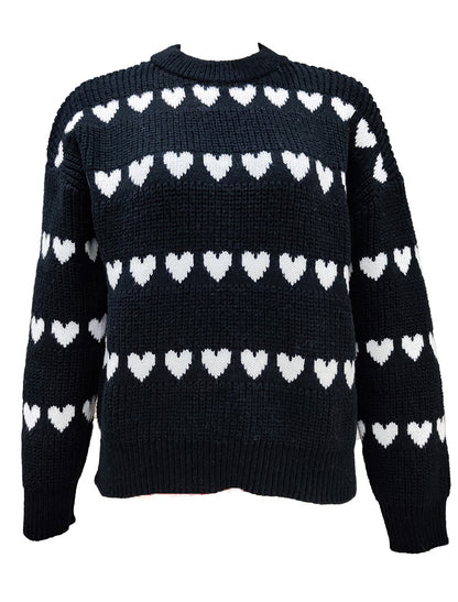 Damen Strickpulli mit Herzmuster Stalluxe