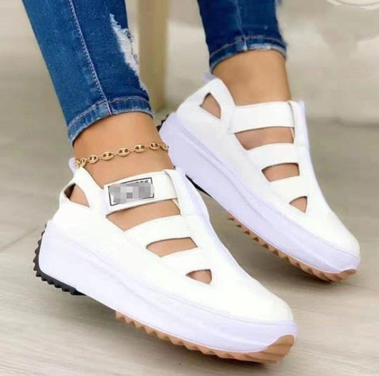 Damen trendige Slip-On Sneakers mit atmungsaktiver Oberflächenstruktur und rutschfester Sohle Stalluxe