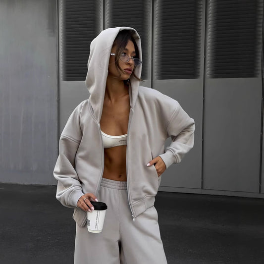 Damen lässiger Oversize Sweatanzug mit kapuze und weitem Schnitt Stalluxe