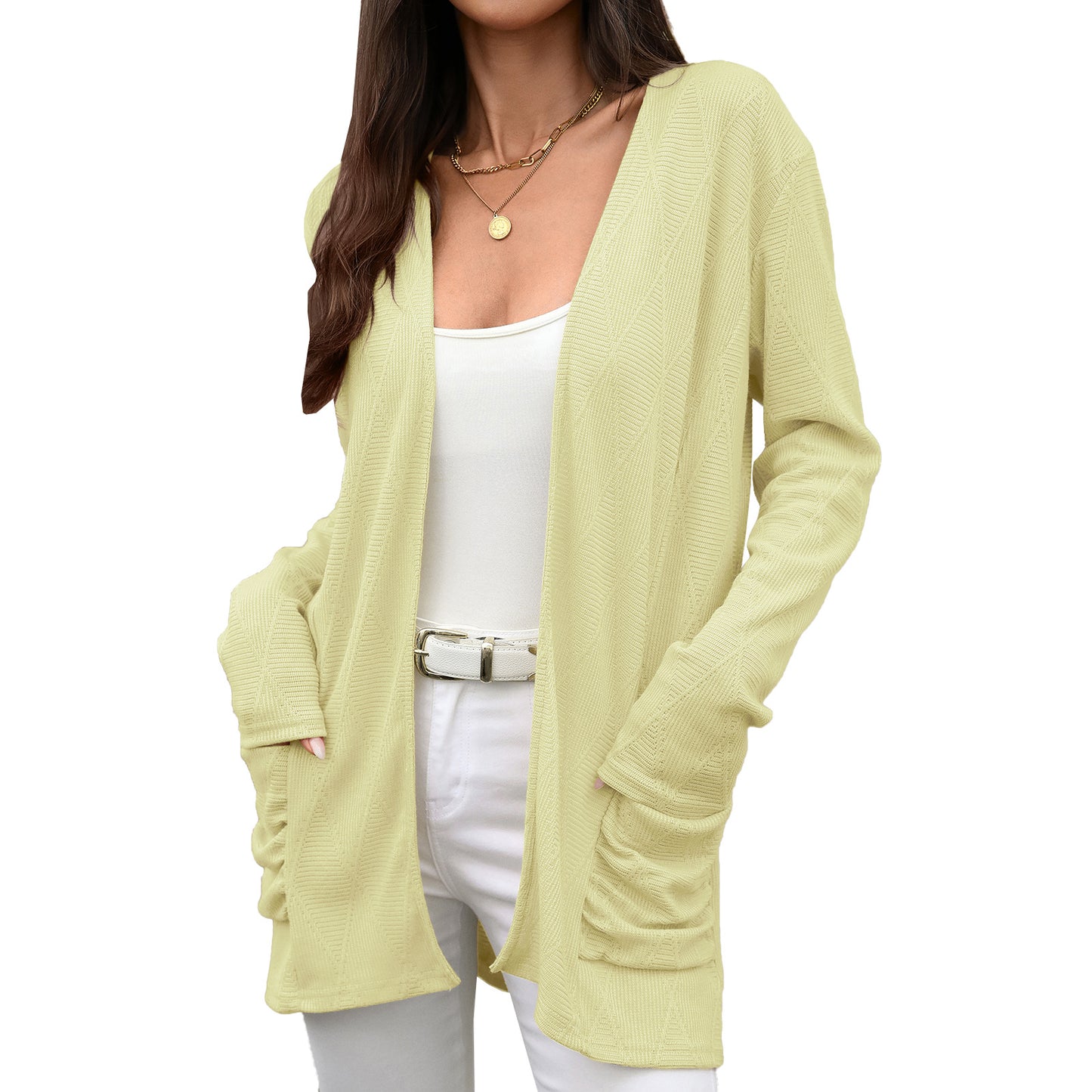 Damen Wickeljacke mit strukturierter Oberfläche Stalluxe