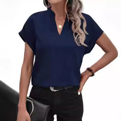 Damen lässige Bluse mit Stehkragen Stalluxe