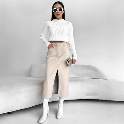 Damen Midi Rock Stalluxe