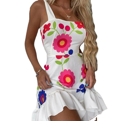 Damen Blumenmuster Kleid Stalluxe
