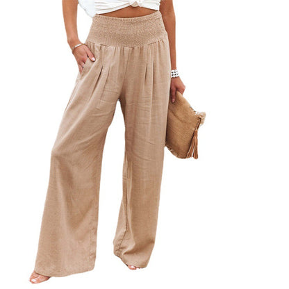Damen Weite Sommerhose mit elastischem Bund und legerem Schnitt Stalluxe
