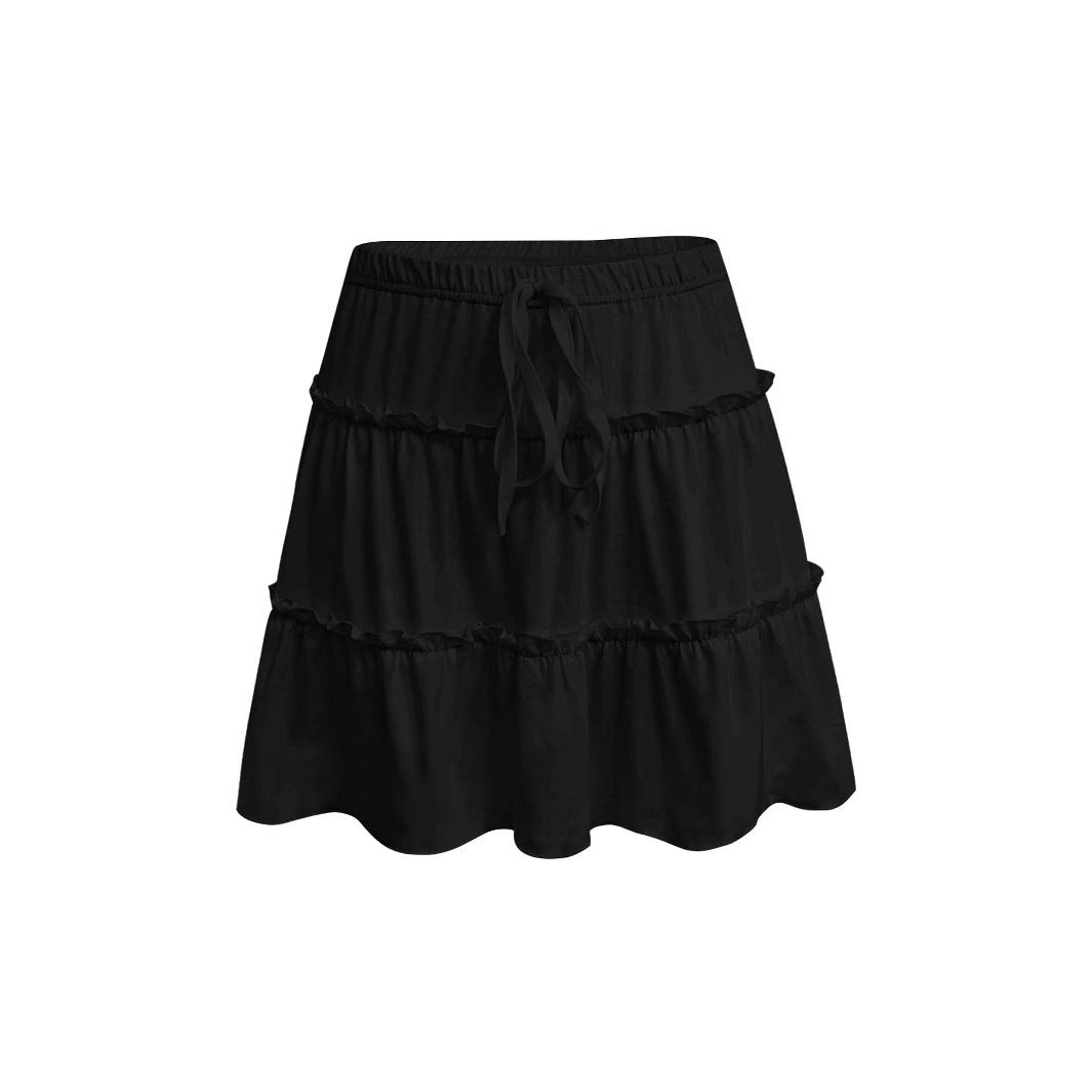 Damen Rüschiger Hochbundrock Stalluxe