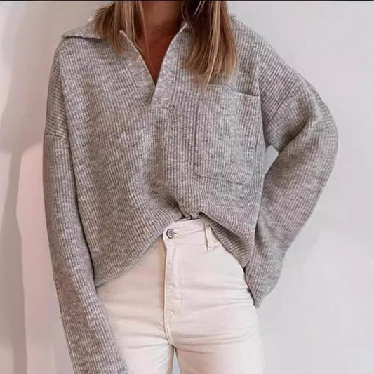 Damen lässiger Strickpullover Stalluxe