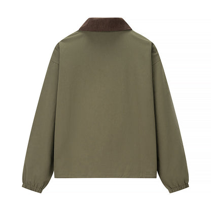Damen Übergangsjacke mit modischem Cordkragen und praktischen Taschen Stalluxe