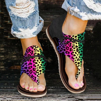 Damen Riemchen-Sandalen mit floralem und animalischem Design Stalluxe