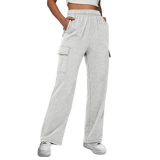 Damen vielseitige Cargo-Hose mit elastischem Bund und zahlreichen Taschen Stalluxe