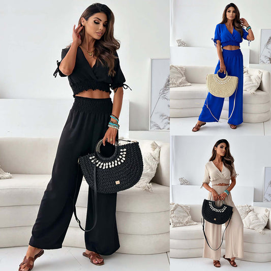 Damen luftiger Cropped-Top mit elastischem Bund und trendigem Design Stalluxe