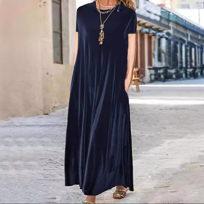 Damen Lässiges Maxikleid mit Taschen und elegantem Schnitt Stalluxe