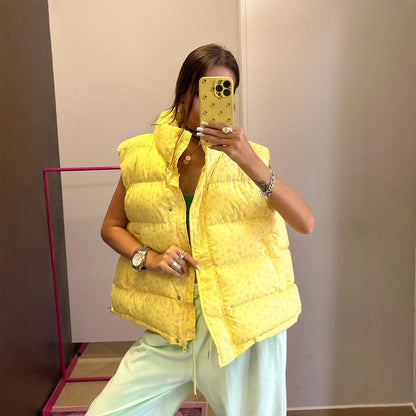 Damen Steppweste mit modischem Kragen und praktischen Taschen Stalluxe