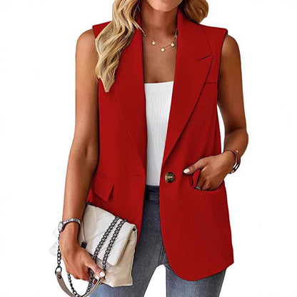 Damen ärmelloser Blazer im modernen Schnitt Stalluxe
