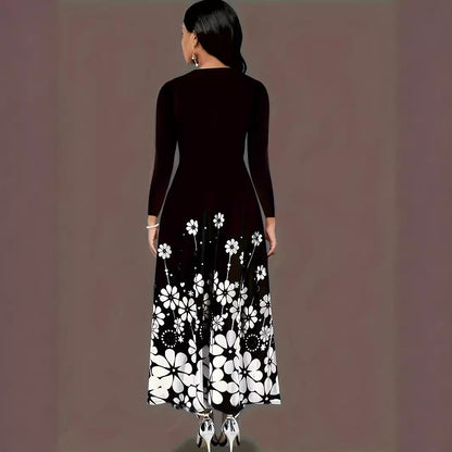 Damen Maxikleid mit floralem Design und praktischen Seitentaschen Stalluxe