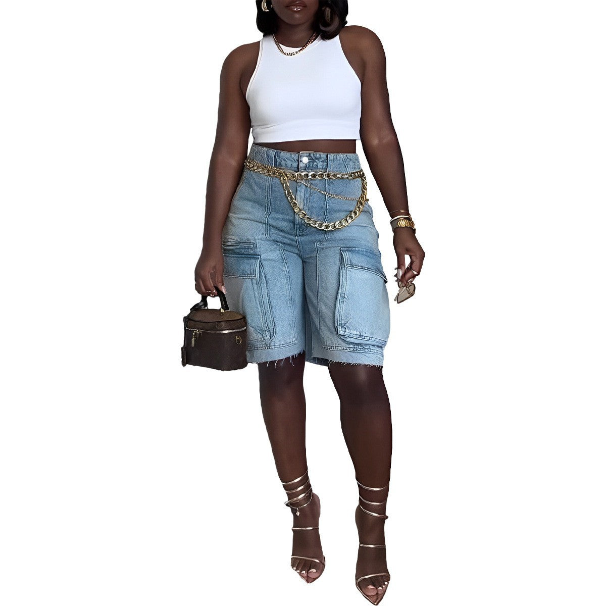 Damen Cargo-Shorts mit praktischen Taschen und lässigem Schnitt Stalluxe