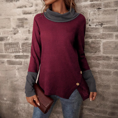 Damen Pullover mit modischem Kragen Stalluxe